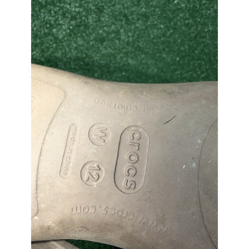Crocs Women Size 12 Olivia II Slingback Brown Rubber Comfort Slide Slip On Shoes - Picture 7 of 7